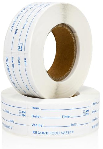Ancable Removable Food Labels 1000Pcs, Blue Date Labels for Food Storage, Canning, and Meal Containers