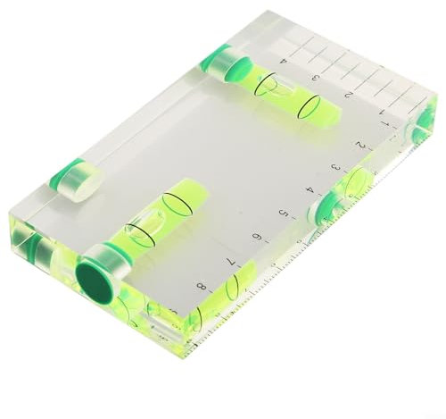 Mini niveau à bulle 95 x 51 x 13 mm - Niveau à bulle multifonction transparent - Niveau à bulle bidirectionnel