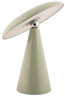Leitmotiv Tischlampe Phoebe Led - Grün - Ø23cm | Rund - skandinavisch - Melamin - Tischleuchte Wohnzimmer & Schlafzimmer - Tischlampen modern