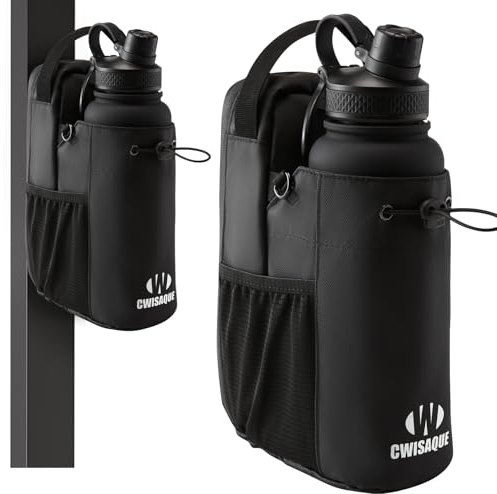 CWISAQUE Magnetic-Bottle-Bag Magnetische Tasche mit Flaschenhalter, Fitness, Training Sporttasche für Fitnessstudio, Reisen, Arbeit und Sport, Hält Wertsachen Sauber, Griffbereit und vom Boden Fern