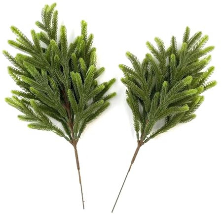 Diorama Kit para proyectos, 2 plantas colgantes artificiales de pino para árbol de Navidad, guirnalda, corona, boda, Año Nuevo, hogar, mesa, 50 cm