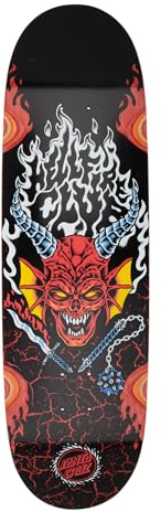 Santa Cruz Stranger Things Hellfire Club Flames Skateboard-Decks, 22,9 x 81,3 cm