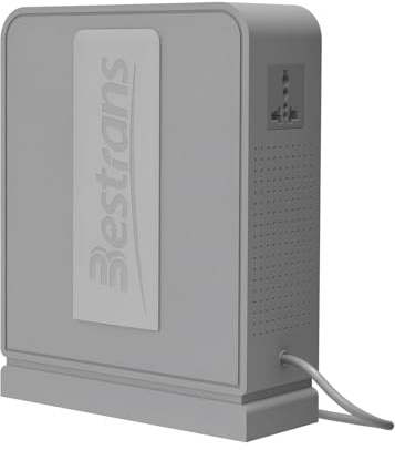 BESTRANS 3000W Step Up Transformer 110v to 220v Converter, Heavy Duty Voltage Converter 110v-120v to 220v-240v with Dual Outlets, Overload Protection & Ultra-Quiet for Home Appliances, Light Grey