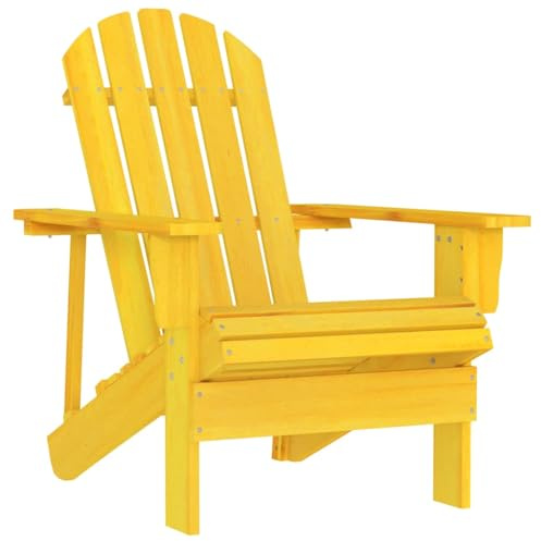 Teenpull Adirondack-Gartenstuhl, Massivholz Tanne Gelb, 69,5x86,5x89,5 cm, wetterfest, für Terrasse und Garten, robuste Outdoor-Sitzgelegenheit