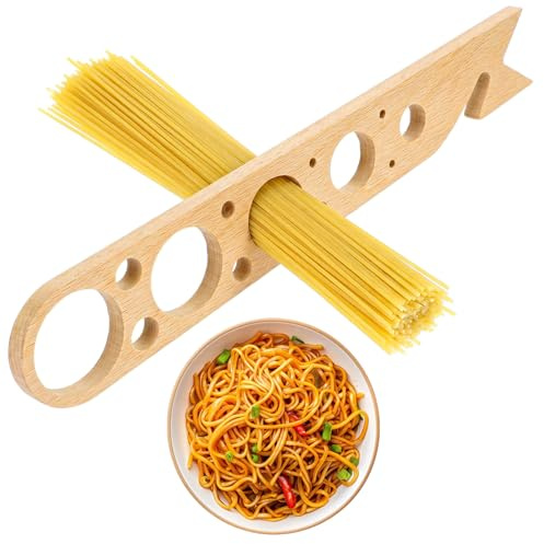 Classicseali Pasta Measure Tool, Wood Spaghetti Portion Measure | Pasta Measurer Tools, with 5 Measuring Holes, Quick Spaghettis Portion Tool, for Kitchen Cooking
