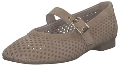 Paul Green 1213 Damenschuhe 1213-009 | Ballerinas, Samtziege, Beige, Schnalle, Damen, Schuhe