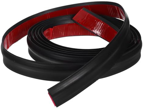 Uonlytech Bande de Seuil de Moquette Autocollante en Tpe Souple Noir 3 M, Baguette de Finition pour Bordure de Plancher, Protection Décorative pour Joints de Sol et Encadrements de Porte,