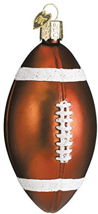 Old World Christbaumschmuck Fußball, Glas Standard braun