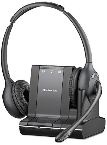 Plantronics Savi W720 Binaural Diadema Negro - Auriculares con micrófono (Centro de Llamadas/Oficina, Binaural, Diadema, Negro, Inalámbrico, Circumaural)