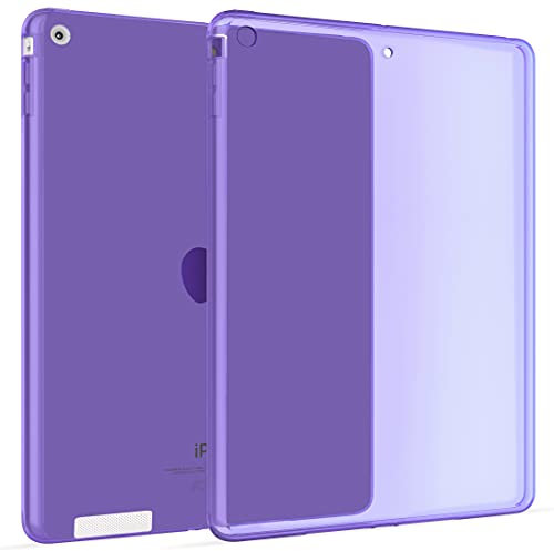 Okuli Trasparente Silicone Protettiva Gomma Caso Custodia per Apple iPad 2, 3 & 4 in Porpora