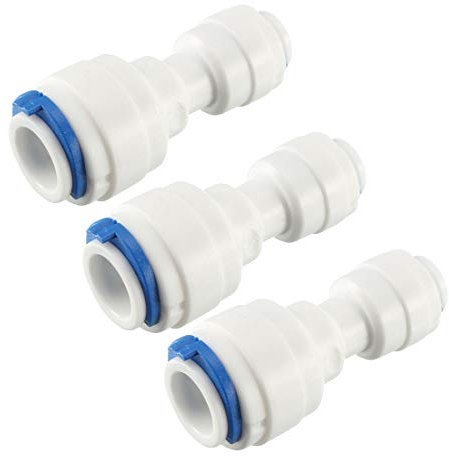 sourcing map 3Stk 3/8 zu 1/4 Schlauch ein Weg druck in Wasser Spender schnell Adapter de