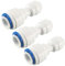 sourcing map 3/8 A 1/4 Tubo Una Pulsación Láctea En 3Pcs Adaptador Rápido Dispensador De Agua