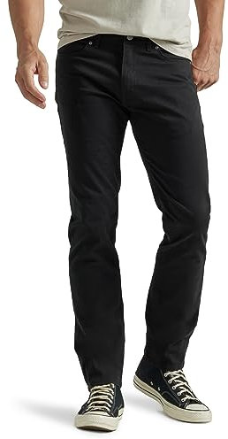 Lee Herren Extreme Motion Slim Straight Jeans, Schwarz, 34W / 34L