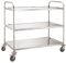 METRO Professional Carro de Servicio GST1003, 3 estantes, Acero Inoxidable, 85 x 52.6 x 94 cm, Plata