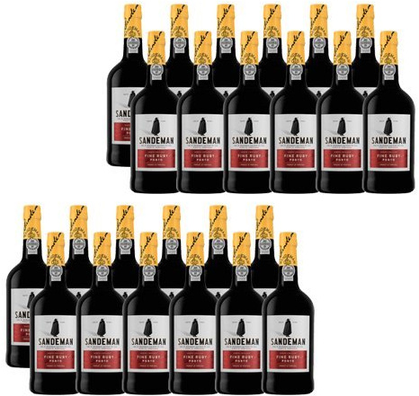 Portwein Sandeman Ruby - Dessertwein - 24 Flaschen