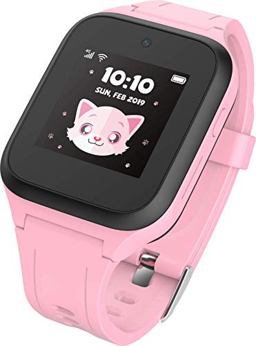 TCL Movetime 4G Family Watch MT40 für Kinder mit Videoanrufs- & SOS-Funktion & integriertem Aktivitätstracker (1,3 Display, Geolokalisierung, IP 65, Wi-Fi, Bluetooth 4.2, SMS fähig) - pink