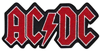 Ac Dc Acdc Red Silver Black Aufnäher Besticktes Patch zum Aufbügeln Applique