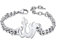 Suplight Damen Herren Armband mit Allah Charms Edelstahl 18+5cm verstellbar Panzerkette Armband Muslim Islamische Amulett Gottes Schutz Symbol Modeschmuck Accessoire