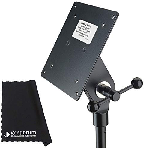 K&M 19685 Adapter für Bildschirme Halterung für Stative + keepdrum Mikrofasertuch
