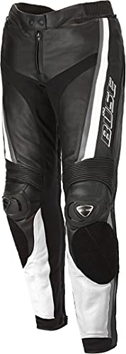 Büse Mille Damen Motorrad Lederhose, schwarz/weiß, 40