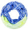 Sunsa Damen Loop Schal. 100% Baumwolle Schlauchschal für Frühlings/Sommer. Dünn Loopschal mit Blumen Design. Tücher und Schals als Frauen Geschenk (Blau/Grün #9)