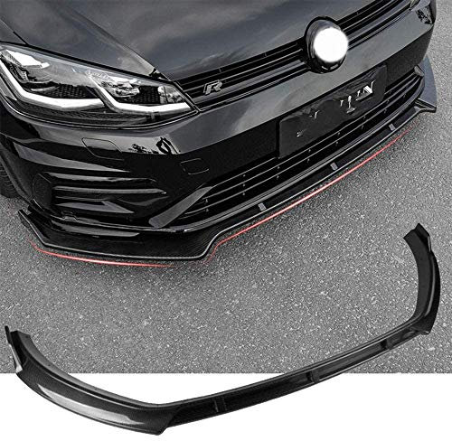 KLMP Auto-frontlippe, Auto-Front-stoßstange-Lippen-Body-kit Abs Stoßstange-Lip-Chin-Spoiler-Splitter, Geeignet Für Golf 7/7.5 Mk7 GTI GTD 7r 2014-2019,Black