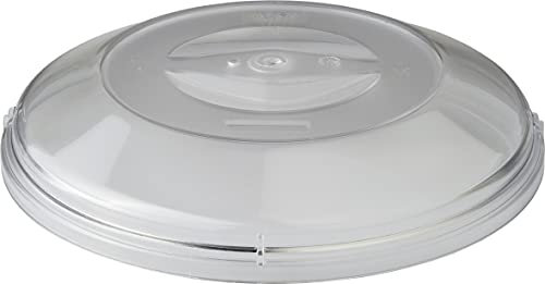 Cloche transparente pour assiette basse en polycarbonate 24 cm Passe au micro-ondes pratiquement incassable réutilisable