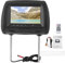 Lettore DVD per poggiatesta per auto, Lettore video per poggiatesta per auto HD da 7 pollici con supporto per poggiatesta e Bluetooth, Monitor per poggiatesta per auto multifunzione per video, giochi