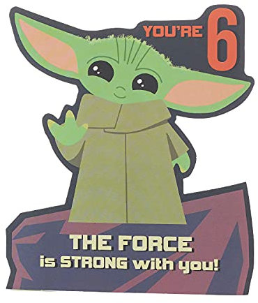 UK Greetings Geburtstagskarte zum 6. Geburtstag für Jungen – Disney The Mandalorian Geburtstagskarte zum 6. Geburtstag
