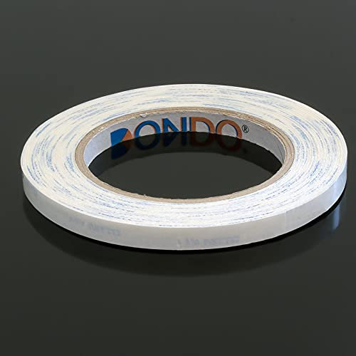DonDo GTSK Klebeband doppelseitig stark klebend Vliesklebeband für Gummi Metall Glas und schwer zu verklebende Kunststoffe inklusive Haftvermittler + Reinigungstuch 9mm x 25m
