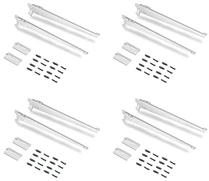 Emuca - Wandbefestigungsplatten und Jagmet-Regalträger, 280, Weiß, Stahl