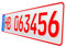 L & P Car Design KFZ-Kennzeichen Auto Nummernschild inkl. rahmenlose Kennzeichenhalter transparent DIN Autokennzeichen 520mm x 110mm Fahrradträger Anhänger LKW Autoschild (06 Rot Händlerkennzeichen)
