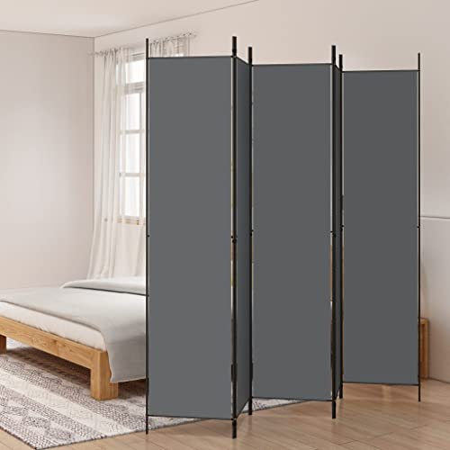 HOMIUSE 250x220 cm Raumteiler Paravent Trennwand Balkon Sichtschutz Raumteiler Innen Paravan Room Divider Paravent Outdoor Garten ZubehöR Terrassen-SichtschutzAnthrazit