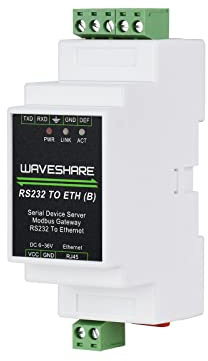 RS232 zu RJ45 Ethernet Konverter Modul, Industrieller RS232 Serieller Server, TCP/IP zu Seriell, Modbus Gateway, Bi-direktionale Transparente Datenübertragung Zwischen RS232 und Ethernet