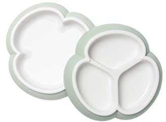 BabyBjörn Kinderteller-Set, 2er-Pack, Blassgrün