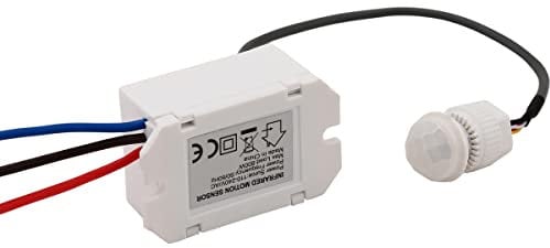 Greluma 1 Stück Infrarot-Sensorschalter, Mini-Infrarot-Bewegungsmelder für die Installation im Innenbereich, 220-V-Einbau-Bewegungsmelder, Erfassungsbereich 8m bei 360°