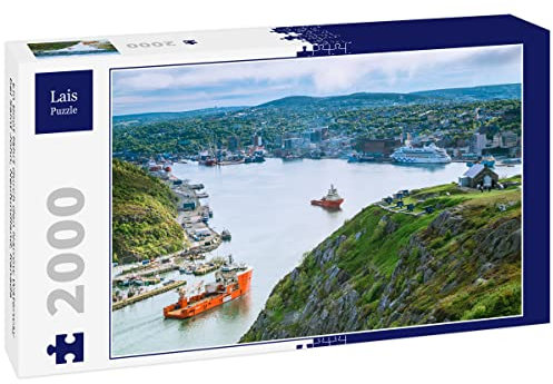 Lais Jigsaw Puzzle A boat passes through the Narrow Waterway at Saint John, Newfoundland, Canada 2000 pieces