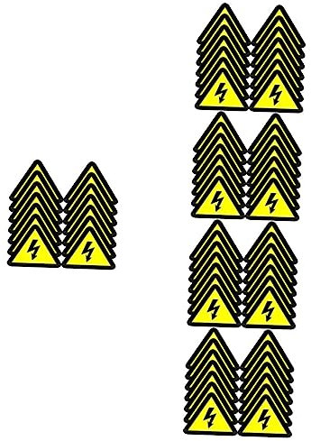 SOLUSTRE 125stücke Hochspannungs-warnaufkleber Für Elektrische Schaltkästen Selbstklebende Für Elektrische Gefahren Gelbe Dreieck-aufkleber Für Garage Und