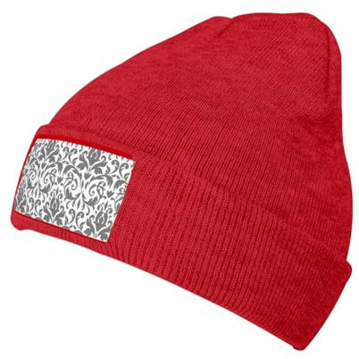 MyPiky Dekor, Strickmütze, Strickmütze, Strickmütze, Strickmütze, Herren, Unisex, Wintermütze, Damen, warm, weich, Weiß / Schwarz, rot, One size
