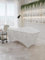 Untitled Wave Matratze mit Memory Foam 190x70 für Kosmetikliege, Massageliege, mit Bezug aus Velours | für Wimpernverlängerungen, PMU - Weiß