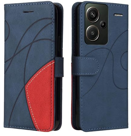 XINNI Cover Protettiva per Xiaomi Redmi Note 13 PRO Plus 5G Case, retrò Cellulare Custodia Libro Antiurto in Flip Pelle PU/TPU, Portafoglio Flip Magnetica, Blu