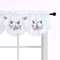 Molaxhome Schillernd Bestickt Scheibengardinen Kurzstores Fenster Valance Küchengardinen Bistrogardine Fenstervorhang Küche Vorhänge Fensterschal, Stabtasche Valance 146x35 Lila