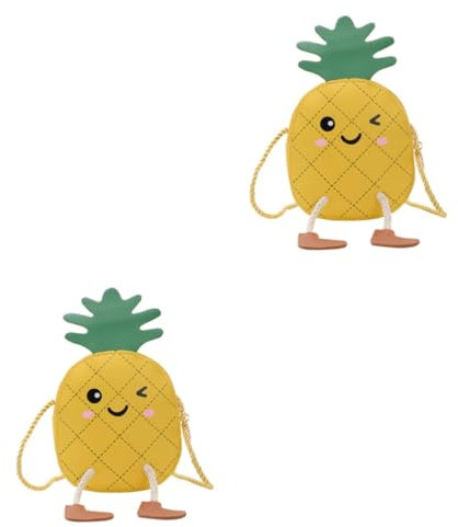 PACKOVE 2 STK Kuriertasche Geldbörse Ananas Umhängetasche Cartoon-geldbörse Kinderhandtasche Geldbörse Für Kinder Tasche Geldbörsen Für Mädchen Kinder Geldbörse Obst Lustig Damen