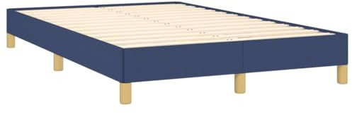 vidaXL Cadre de lit sans Matelas Bleu 120x190 cm Tissu