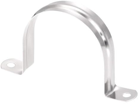 Unifizz Lot de 16 colliers de serrage rigides de 63 mm avec 2 trous en U - En acier inoxydable 201