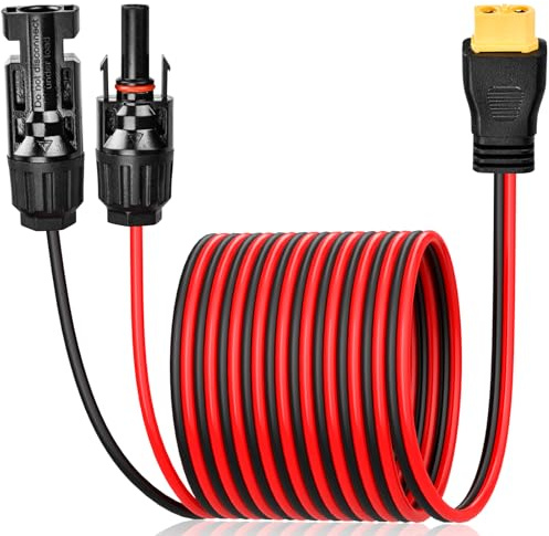 Solarladekabel Solarkabel XT60 Verlängerungskabel 300cm Solarkabel Verlängerung 12AWG XT60 Kabel Solarpanel Kabel mit Solarstecker und Solarbuchse für Solargeneratoren Batteriepanel RV
