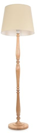 ValueLights | Traditional Light Wood Candlestick Floor Lamp with Beige Tapered Shade for Living Room | Floor Lamps, Home Décor & Improvement Essential