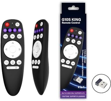 BOXPUT G10S King Universal Fernbedienung für Smart TV & Android Box | BT 5.0 + 2.4G Dual-Mode| Luftmaus mit 6-Achsen Gyroskop | Sprachsteuerung & IR Lernfunktion | Infrarot Isolierung