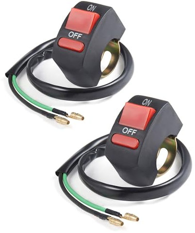 Flaconi 2PCS Interruttore Moto,Interruttore Manubrio Moto,Interruttore Luci Moto,Interruttore del Manubrio,Interruttore a Pulsante,Adatto per Interruttori di Comando al Manubrio di Moto e Scooter