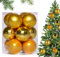 Hengsong Weihnachtskugeln Gold,12er Christbaumkugeln Glas Set,Weihnachtsbaumkugeln für Christmas Decorations&Weihnachtsbaumschmuck&Weihnachtsbaum Deko,mit Matt&Glanz,8cm